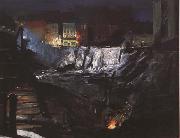 George Bellows Excavation at Night (mk43) oil on canvas